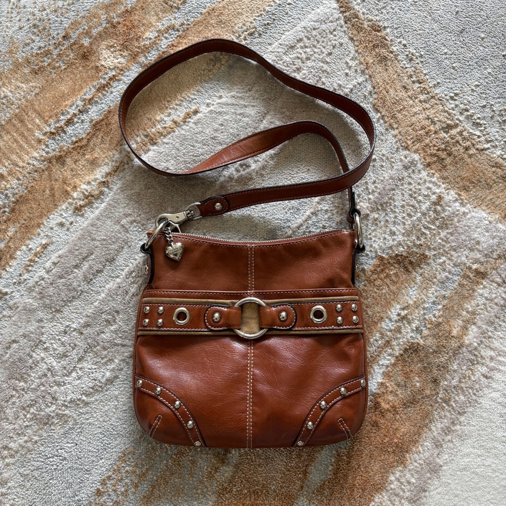 Elegant Brown Leather Crossbody Bag